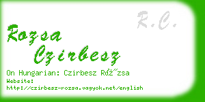 rozsa czirbesz business card